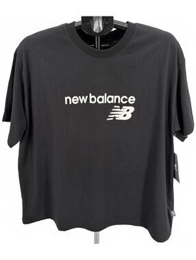 New Balance Classic Logo Black T-Shirt Streetwear Casual XL